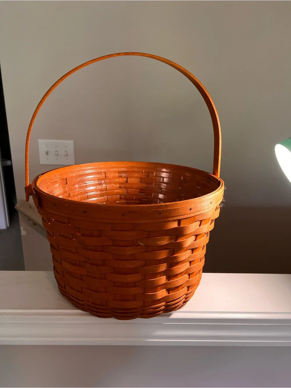 Longaberger Decorative Basket with Handle and Liner